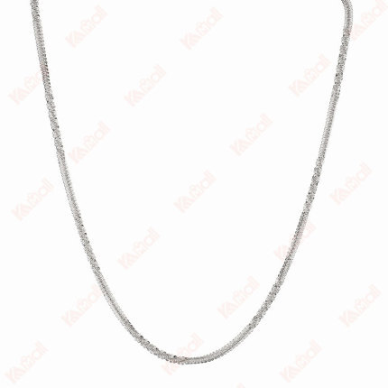 silver necklace u shape snake bone